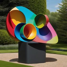 Contemporary Sculpture Garden - Create a garden that doubles as an outdoor sculpture gallery. multicoloured, photo realistic, hyper detail, high resolution