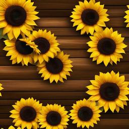 Sunflower Background Wallpaper - wood and sunflower background  