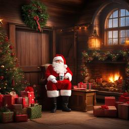 Christmas Background Wallpaper - santa's workshop backdrop  