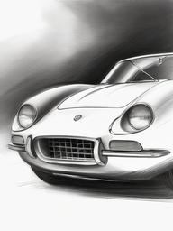 pencil drawing of a car  minimal rough sketch scribbles,doodles,black and white