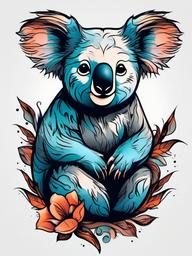 koala bear tattoo  simple vector color tattoo