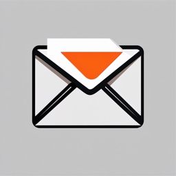 Email Clipart - Email symbol for electronic mail and correspondence,  color vector clipart, minimal style