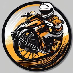 Monowheel Rider Sticker - Singular wheel mastery, ,vector color sticker art,minimal