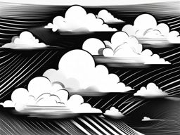 cloud clipart black and white - drifting serenely. 