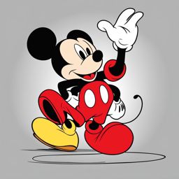 mickey mouse clipart - the iconic mickey mouse, a beloved character in action 