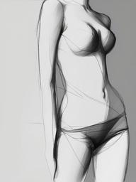 easy drawings of people's bodies  minimal rough sketch scribbles,doodles,black and white