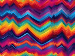 Rainbow Zig Zag Background  