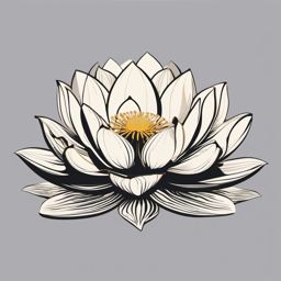 Lotus clipart, A serene and beautiful lotus flower.  simple, 2d flat