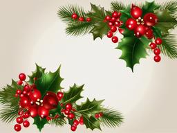 Christmas Border clipart - festive border with holly and berries  