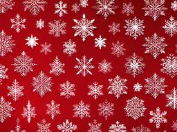 Red Wallpaper Christmas-Rich red with white snowflake and Christmas ornament patterns  background wallpaper