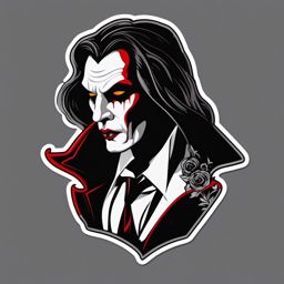 Vampire sticker, Mysterious , sticker vector art, minimalist design