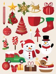 Free clip art images of Christmas, A collection of free-to-use Christmas-themed graphics.  simple, 2d flat