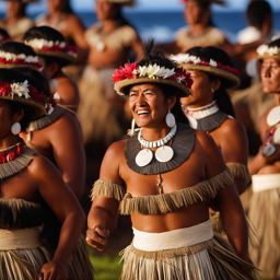 easter island, chile - watches an ancient rapa nui dance performance at the ceremonial center. 