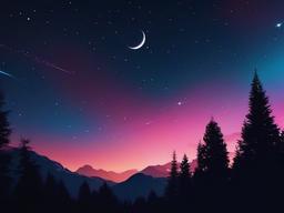 Aesthetic Night Sky Background  ,desktop background wallpaper