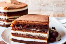 a slice of classic tiramisu, layers of coffee-soaked ladyfingers and mascarpone cheese. 