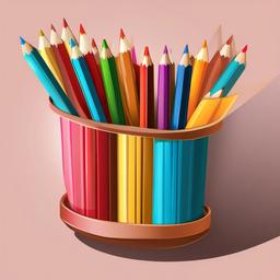 Pencil clipart - pencil in a pencil holder  