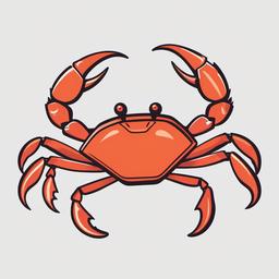 Crab clipart - crab dancing with a starfish  color,minimalist,vector clipart