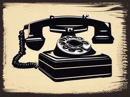 Vintage Telephone Clipart - A vintage rotary telephone with a retro charm, a relic from the days of analog communication.  color clipart, minimalist, vector art, 
