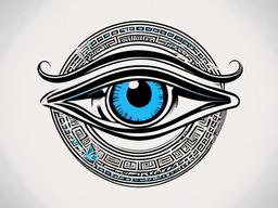 egyptian evil eye tattoo  simple vector color tattoo