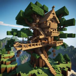 tree fort for daring adventurers high in the branches - minecraft house ideas minecraft block style