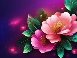 Flower Glitter Wallpaper  