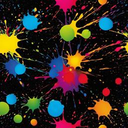 Splash Background - rainbow paint splatter on black background  