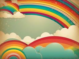 Vintage Rainbow Background  