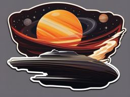 Jovian Storm Sticker - Storm raging on the gas giant Jupiter, ,vector color sticker art,minimal