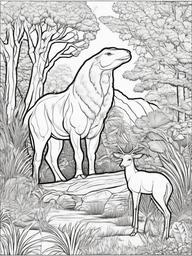 Theropoda Coloring Pages - Bipedal Meat Eaters  black outline printable coloring page