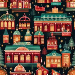 Holiday Background - Festive Christmas Market wallpaper, abstract art style, patterns, intricate