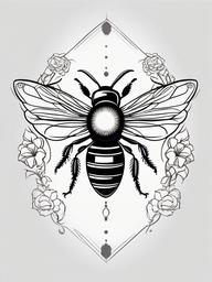 bee line tattoo  vector tattoo design