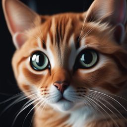 cute cat with large eyes 8k cinematic 