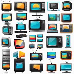 TV clipart - streaming service icons  vector clipart