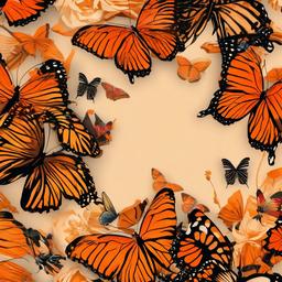 Butterfly Background Wallpaper - orange butterflies background  