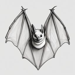 drawing of an eastern red bat  minimal rough sketch scribbles,doodles,black and white