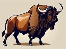 African Buffalo clipart - Powerful bovine found in Africa, ,color clipart vector style