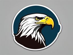 Bald Eagle Sticker - A majestic bald eagle with outspread wings. ,vector color sticker art,minimal