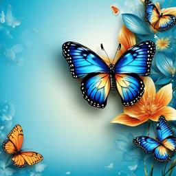 Butterfly Background Wallpaper - background butterfly blue  