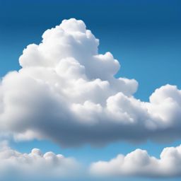 cloud clipart - a fluffy and white cloud floating in the sky. 