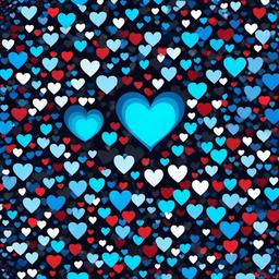 Heart Background Wallpaper - blue heart tunnel wallpaper  