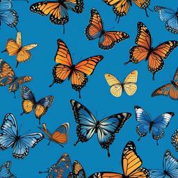 Butterfly Background Wallpaper - blue background butterflies  
