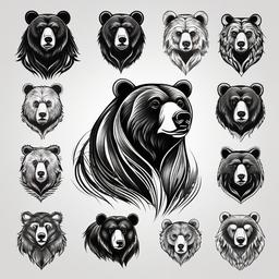 bear tattoos for females  simple vector color tattoo