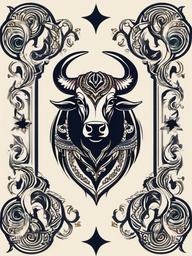 tattoo taurus symbol  simple vector color tattoo