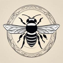 bee tattoo minimalist  vector tattoo design