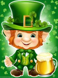 Leprechaun clipart - leprechaun dressed for St. Patrick’s Day  