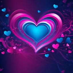 Heart Background Wallpaper - blue and pink heart background  