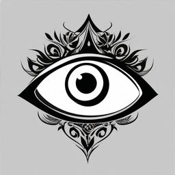 small simple evil eye tattoo  simple vector color tattoo