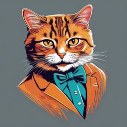 Funny Cat - With a repertoire of entertaining stunts and comical expressions, this feline is a born entertainer. , vector art, splash art, t shirt design