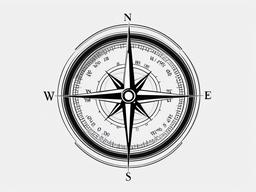 Matching Compass Tattoo - Matching compass tattoos for couples or friends.  simple vector tattoo,minimalist,white background