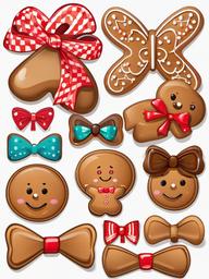 Gingerbread Man clipart - gingerbread cookie with a bow tie  